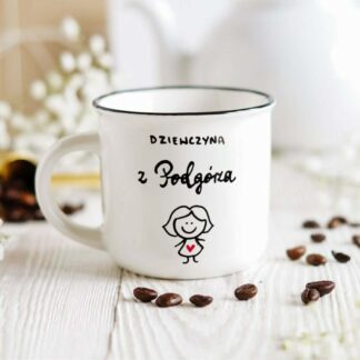 Kubek Dziewczyna z Podgórza 300 ml (czarny rant)