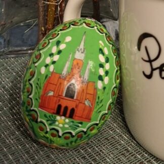 Jajko drewniane zielone