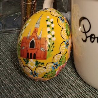 Jajko drewniane żółte